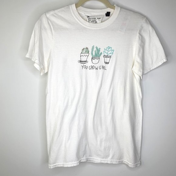 TOPSHOP You Grow Girl Cactus T-shirt By Tee & Cake Sz 4-6 - Picture 3 of 8